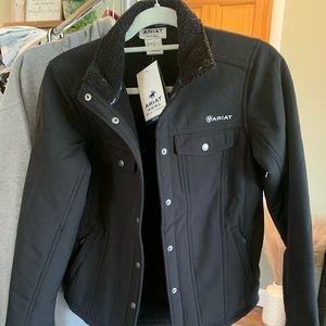 Ariat Womens Black Berber Back Softshell Jacket